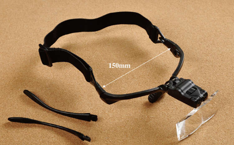 5 Lens 1.0X-3.5X LED Bracket Headband Magnifier Loupe 9892B - Click Image to Close