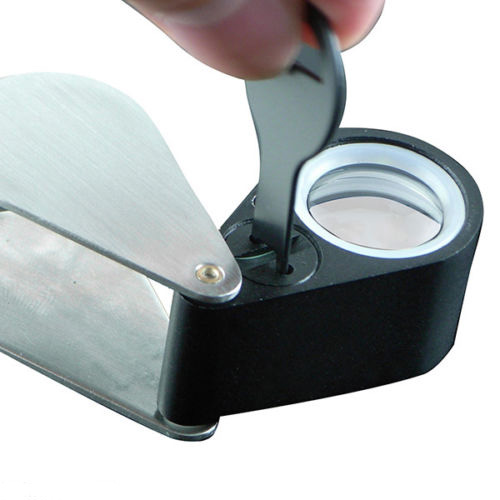 30x 21mm Triplet Loupe Jeweler Loupe Magnifier w/ White LED