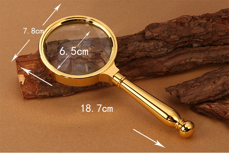 Metal alloy Bronze 10X Classic Reading Magnifier Loupe MG1080 - Click Image to Close