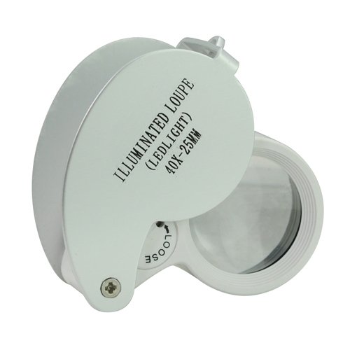 40X 25mm LED light illuminant Gem Magnifier Loupe GM21011
