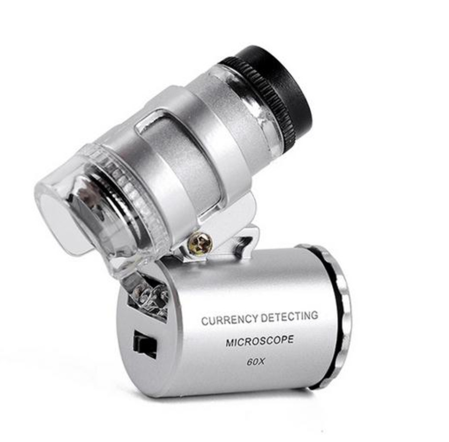 pocektc microscope 60X with led magnifiers UV lamp MG9882