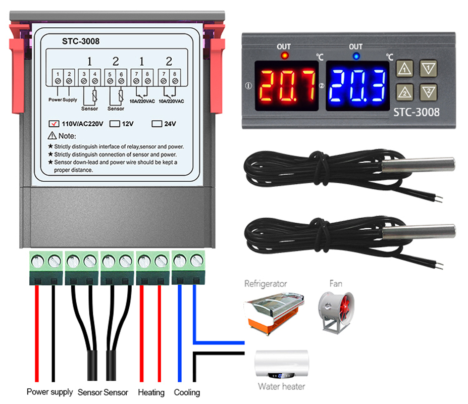 Intelligent digital temperature controller meter thermostat