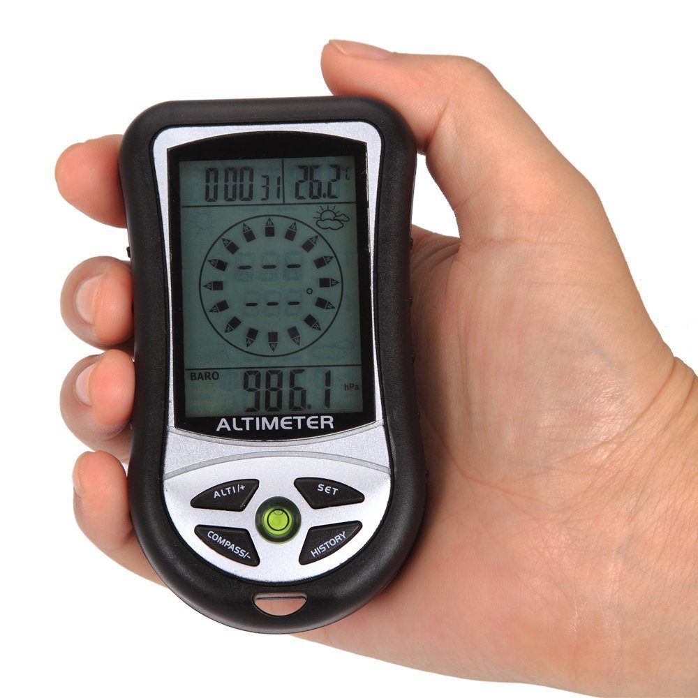 Digital LCD 8 In 1 Sports Altimeter for Hiking Hunting TAT-302