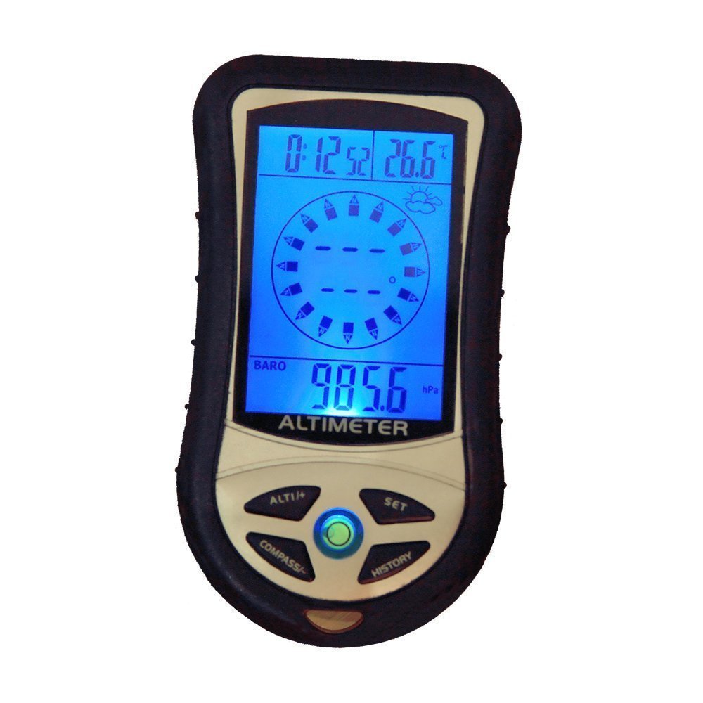Digital LCD 8 In 1 Sports Altimeter for Hiking Hunting TAT-302