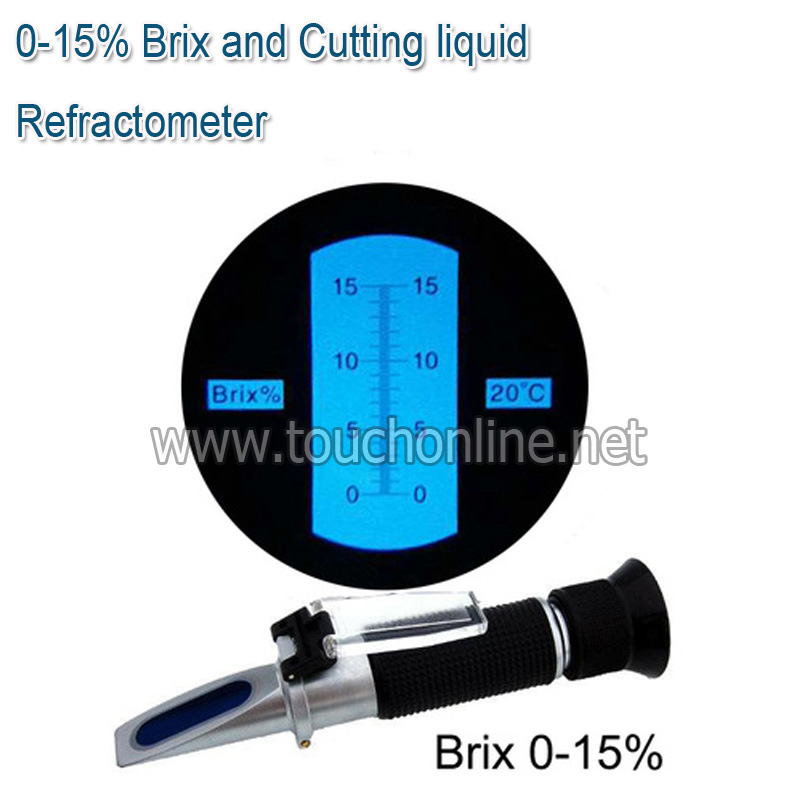 Hand-held 0-15% Brix sugar Cutting liquid Refractometer TB-15ATC