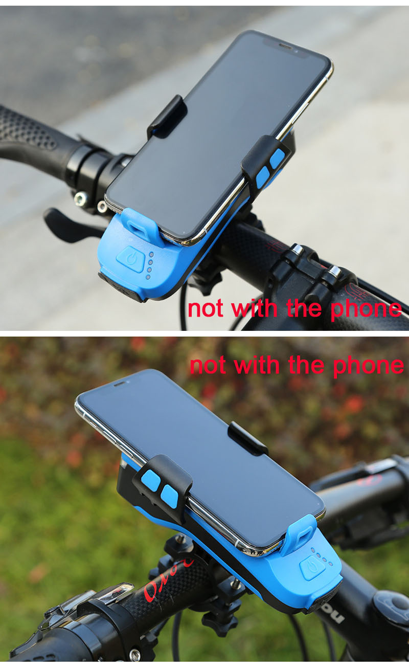 Bicycle light front light USB charging with mobile phone holder