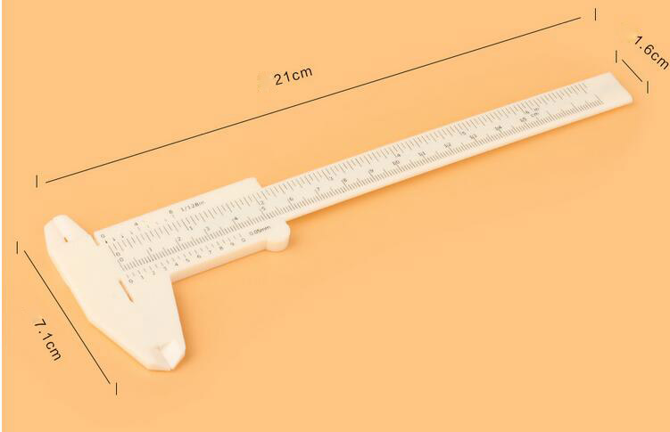 5pcs 6Inch 150mm Plastic Ruler Sliding Gauge Vernier Caliper