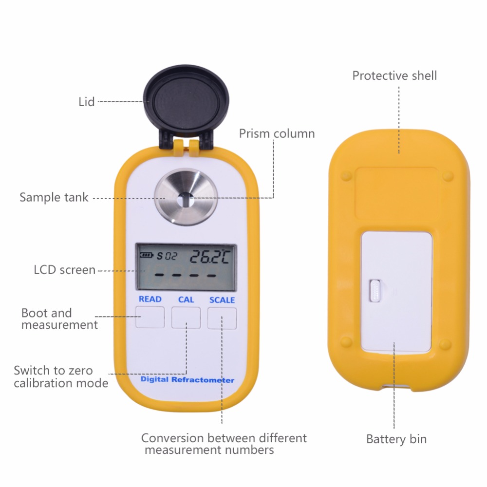 Digital Honey Concentration Meter Sugar Content Refractometer