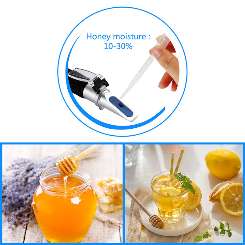 Hand Held 10-30% Honey Moisture Meter Water Honey Refractometer
