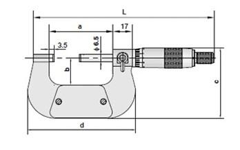 0-25mm Gauge Outside Metric Micrometer Tool for Mechanist TM-25
