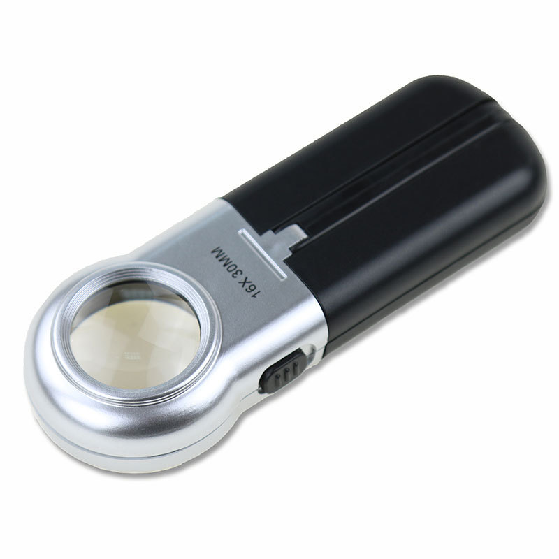 16X Handheld Magnifying Glass Lupa Lens Illuminated TMG-16X