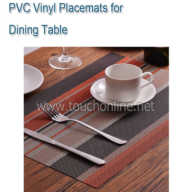 2pcs PVC Vinyl Placemats for Dining Table TPM-03