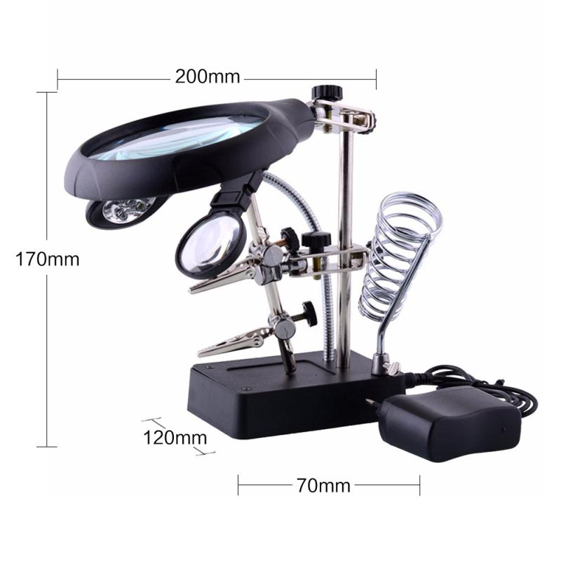 5 LED Light 10X Auxiliary Clip Magnifier - Click Image to Close
