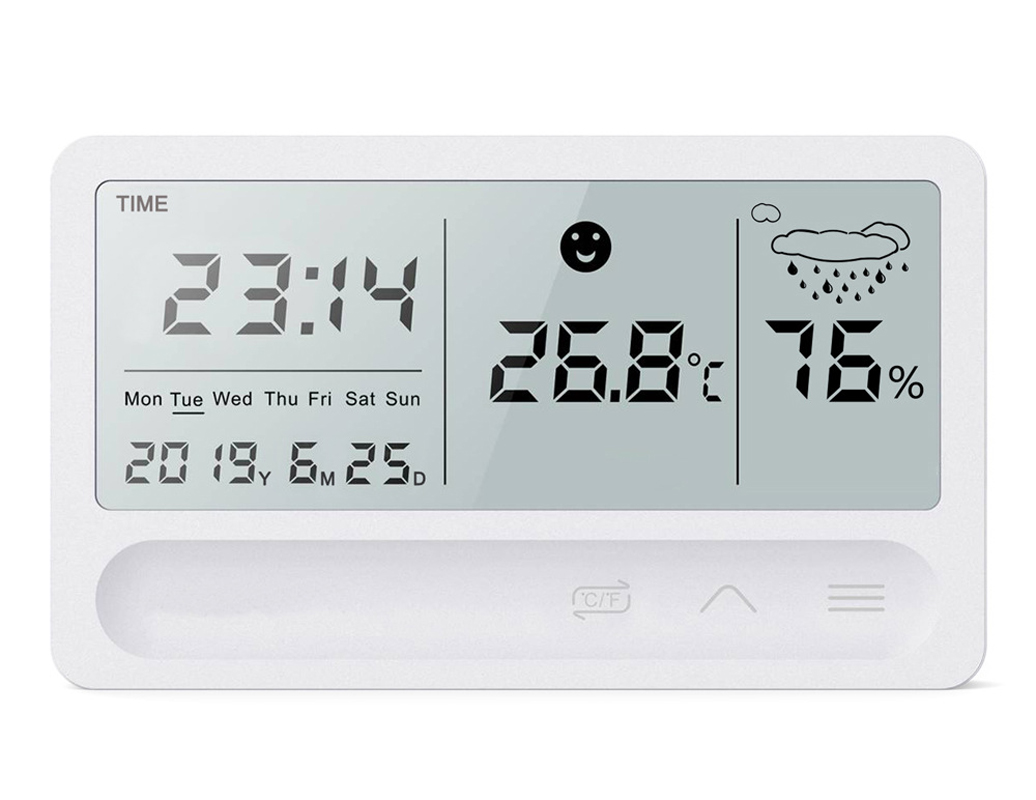 Large LCD screen touch digital Thermometer indoor Hygrometer