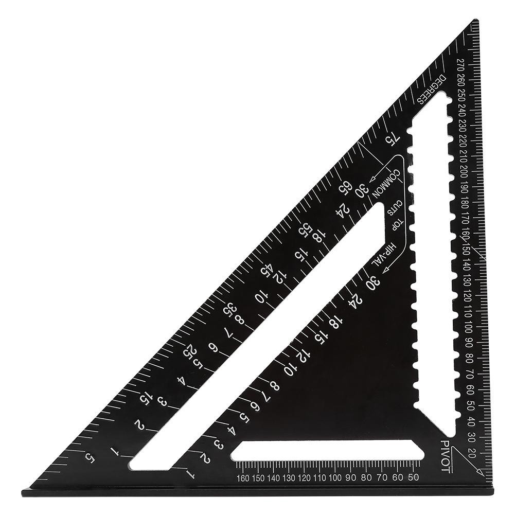 12 Inch Metric Triangle Ruler woodworking square Angle Measuring