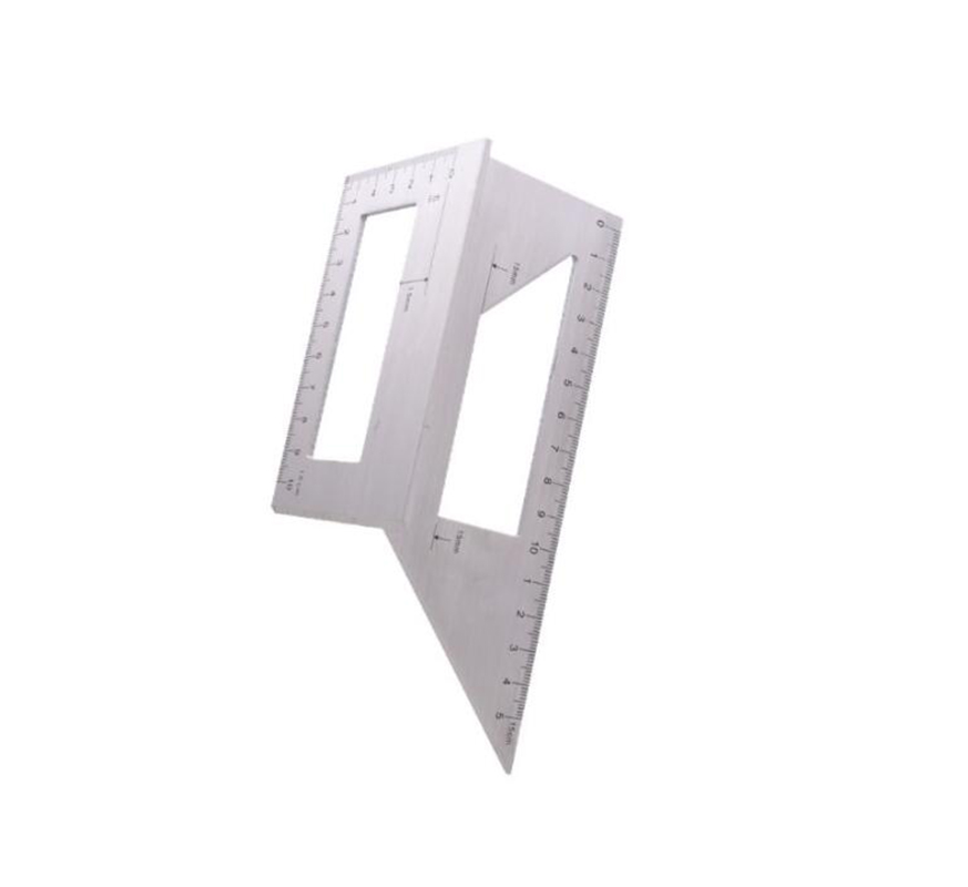 Aluminum Alloy Wooden Square Multifunction Ruler 45 90 Degree