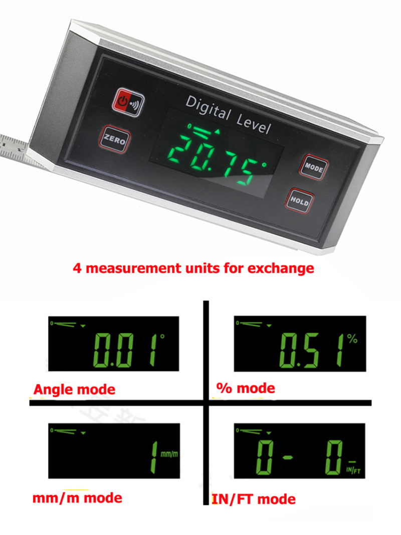 4*90 Magnetic Digital strip type inclination box Inclinometer