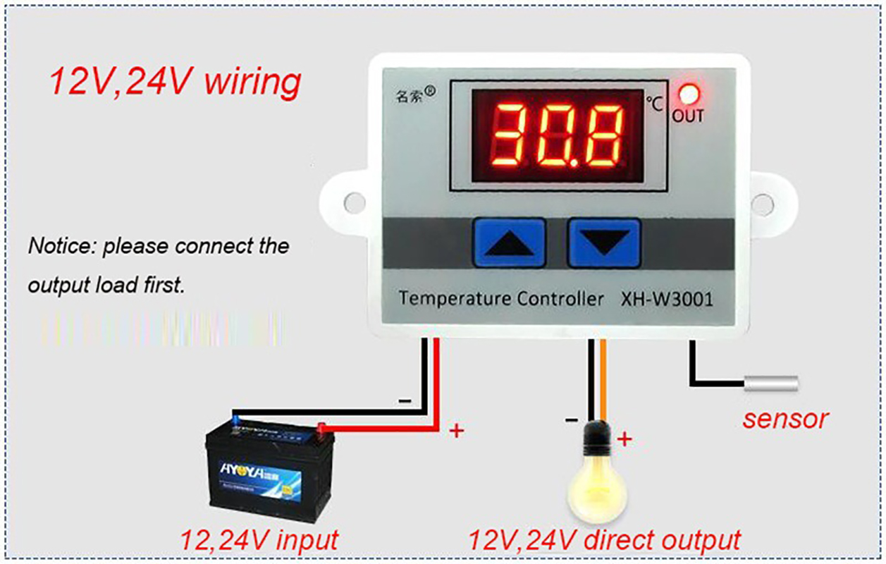 220V digital temperature controller NTC sensor thermostat