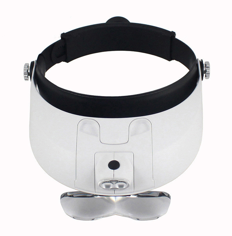 5 Lens 1.0X-3.5X Illuminated Helmet Head Magnifier
