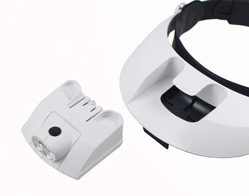 5 Lens 1.0X-3.5X Illuminated Helmet Head Magnifier