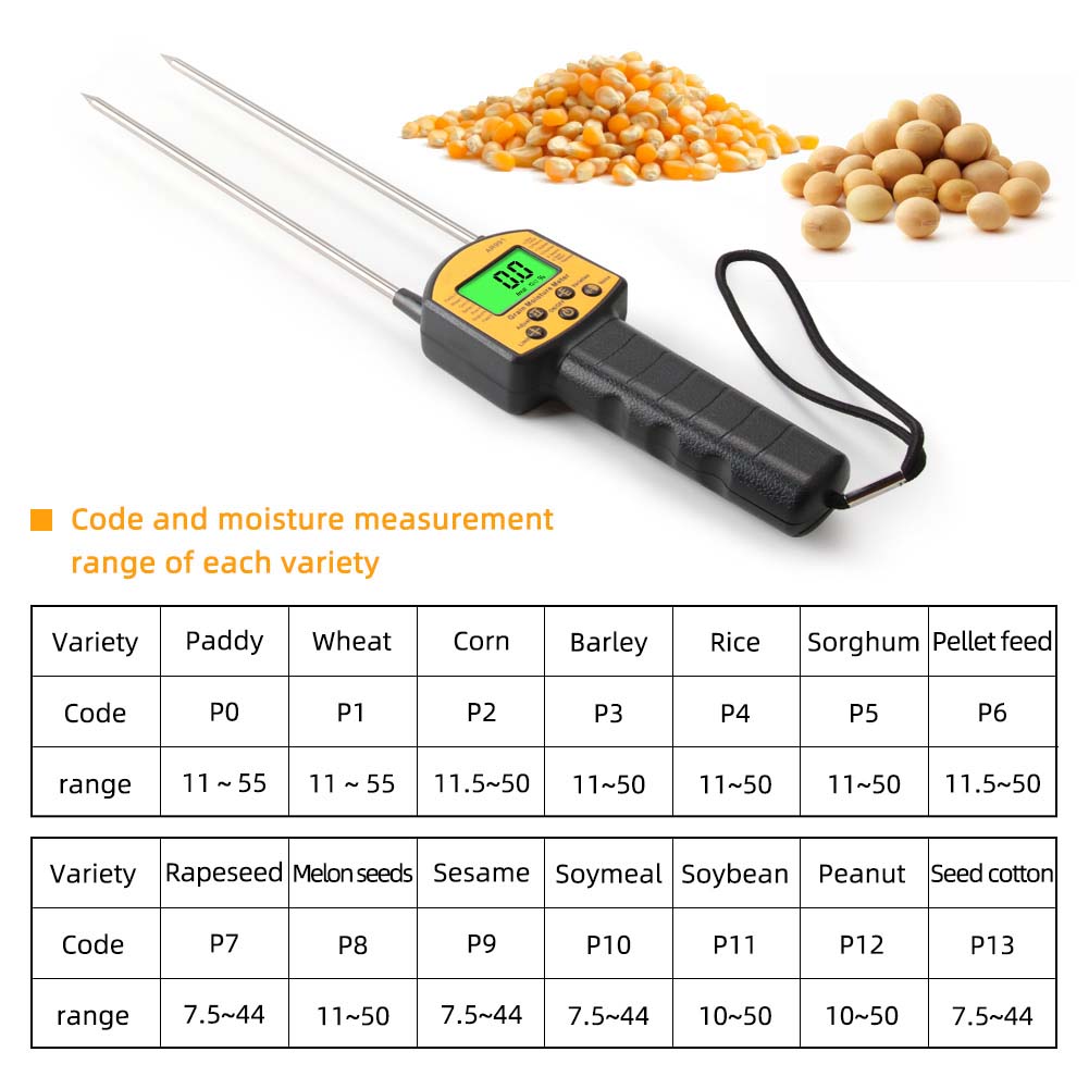 Corn Wheat Rice Bean Peanut Grain Grain Moisture Meter