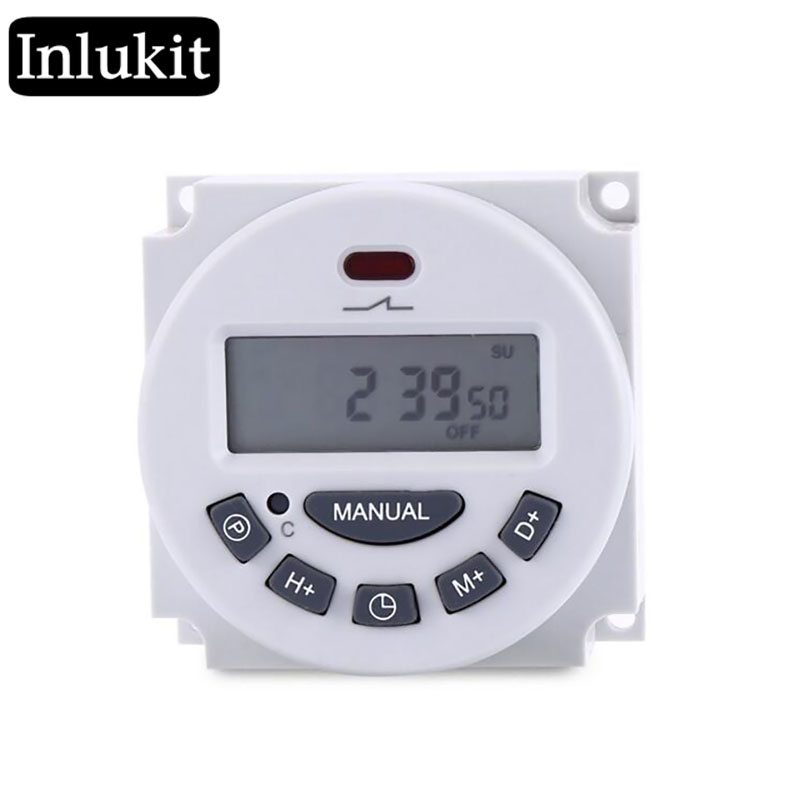 2pcs L701  AC 220V 16A digital time switch electronic timer
