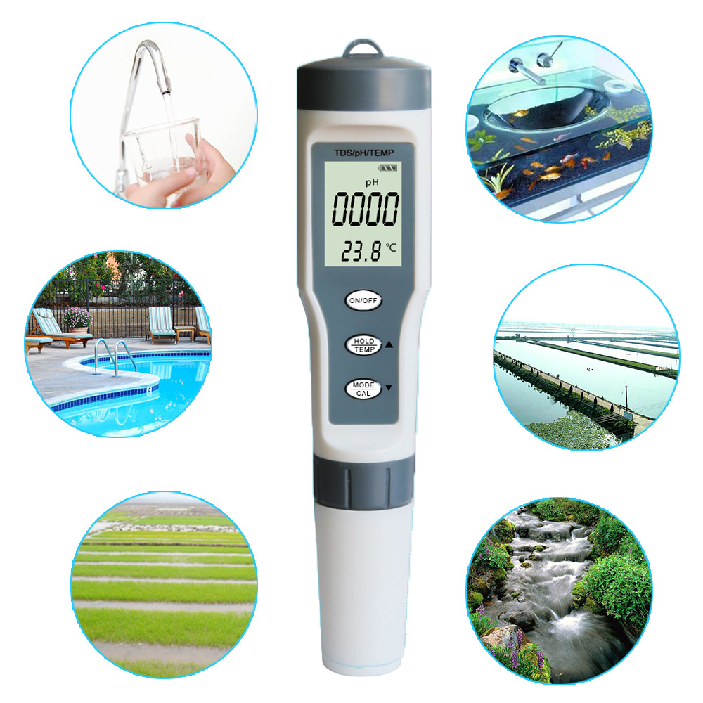 3 In1 pH value TDS temperature Portable water test PH pen