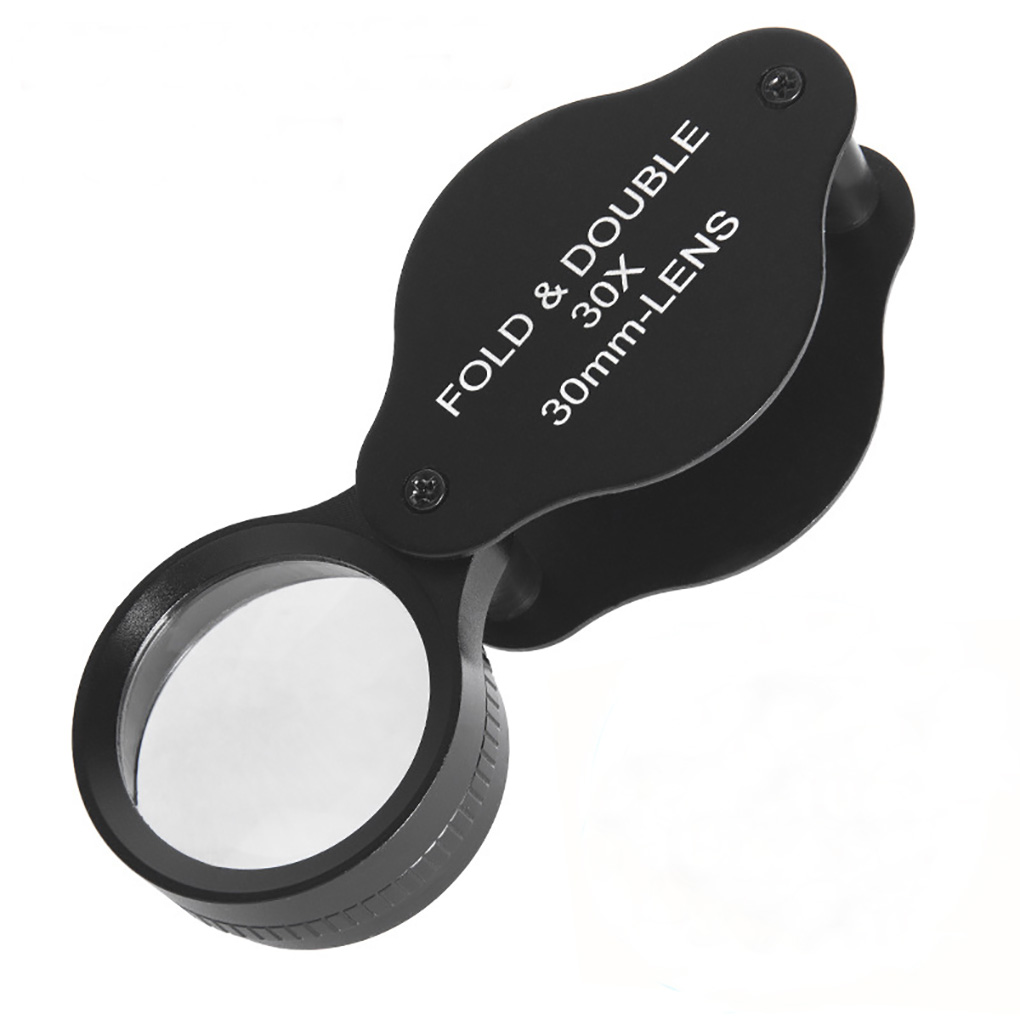 30x30mm full optical glass lens jewelry folding Magnifier