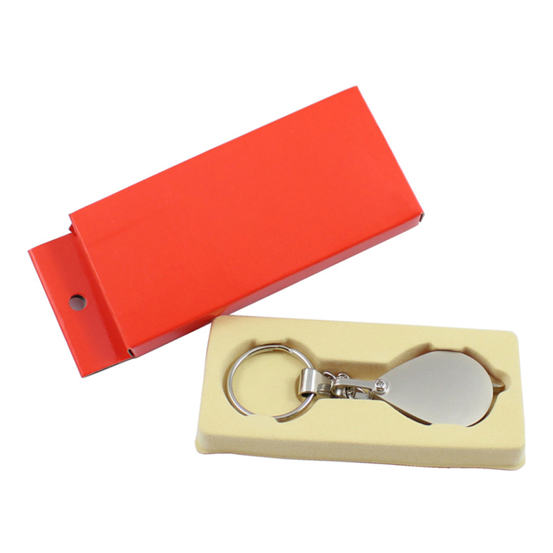 Zinc alloy 10X folding key chain optical glass jewelry magnifier