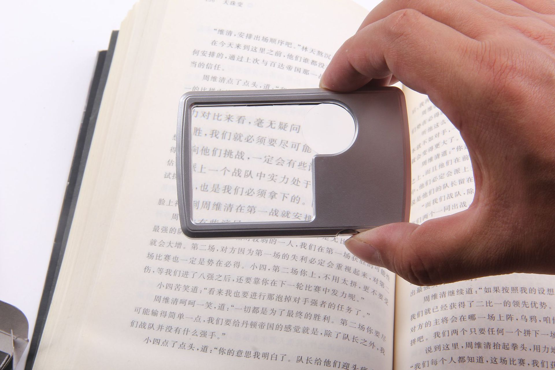 LED card type square portable acrylic lens reading Magnifier