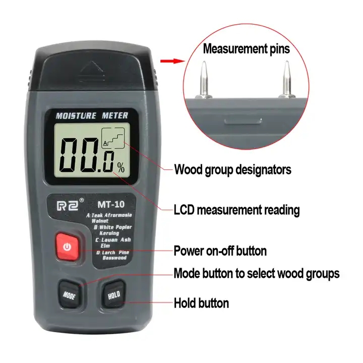 Wood Moisture Meter Hygrometer Density Digital Electrical Tester - Click Image to Close