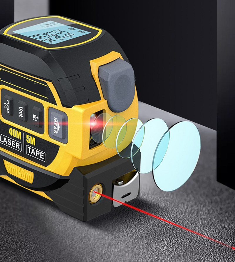 3 In 1 5m Tape 40M Laser rangefinder measure laser cross - Click Image to Close