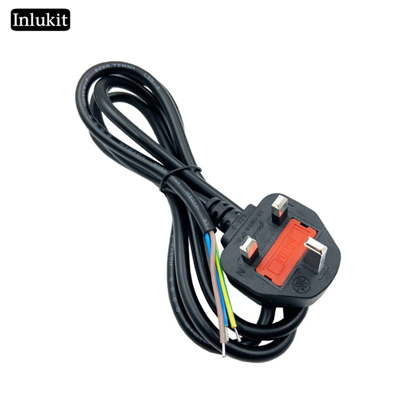 1.5M 2 core bare wire British plug wire power cord - Click Image to Close