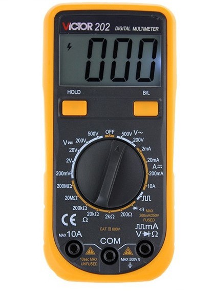 Digital Multimeter with diode tester function, backlight TVC-202