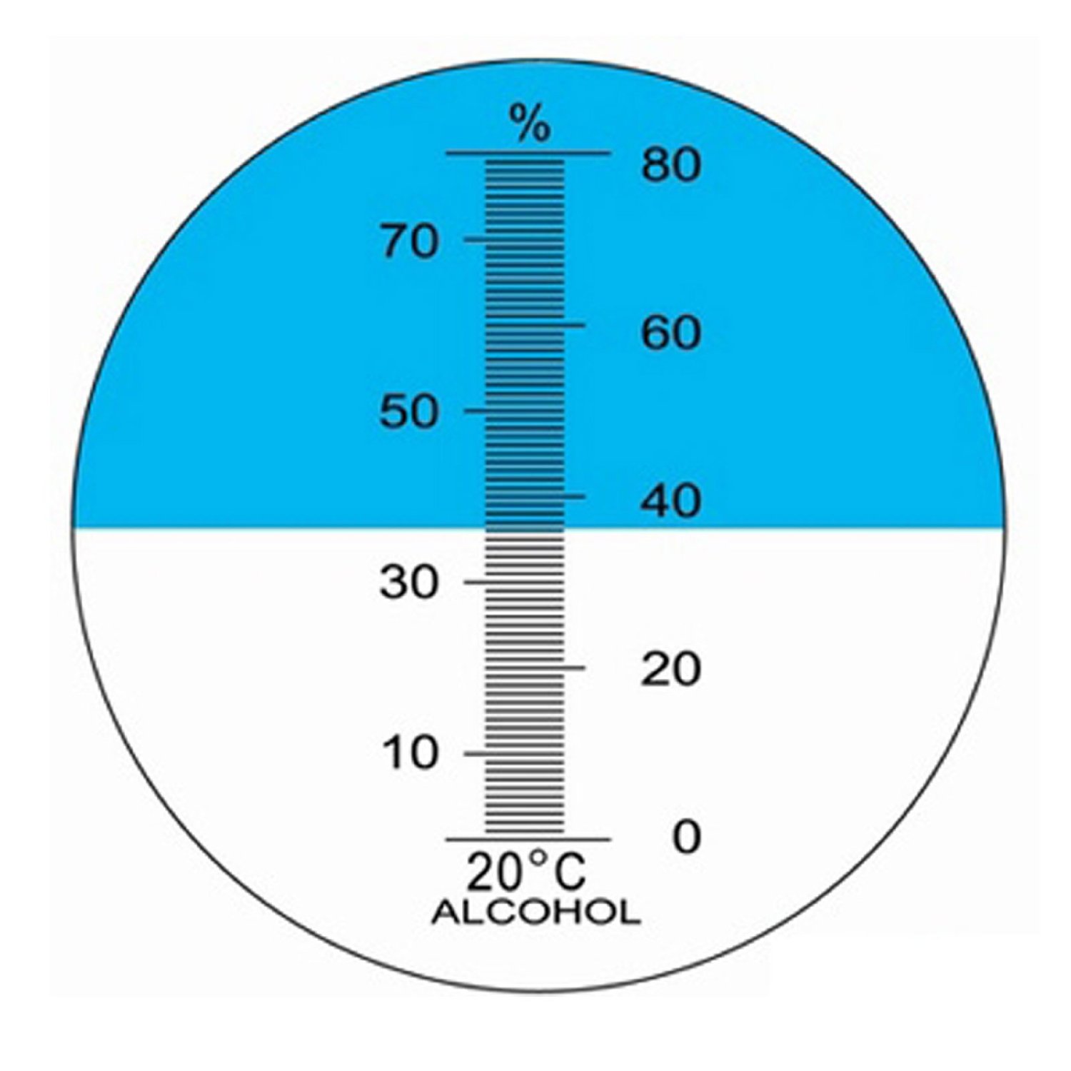 V/V 0-80% Alcohol Wine Hand-held Refractometer WT-80ATC
